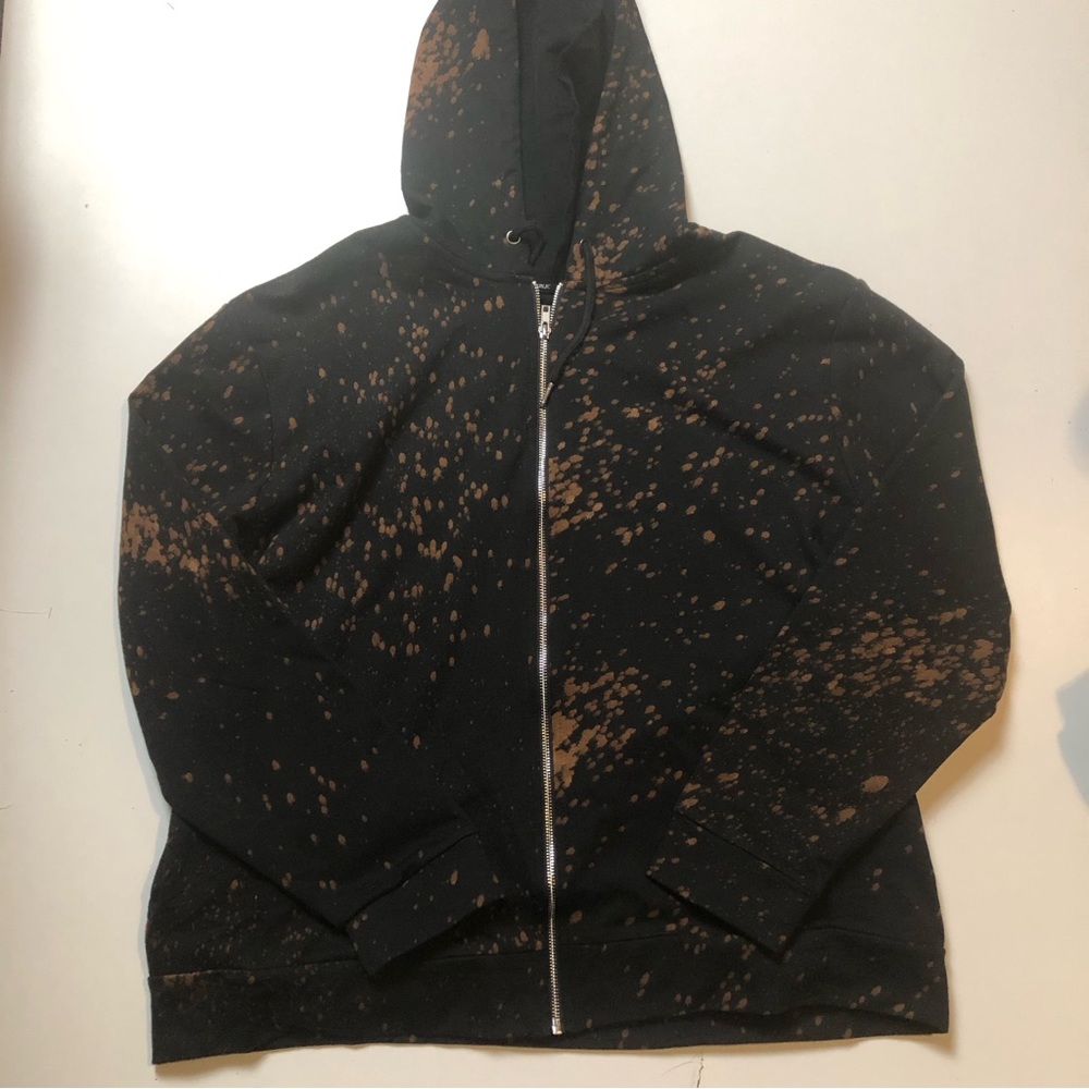 Rock & Republic Mens Full Zip Black Hoodie XL Sweater